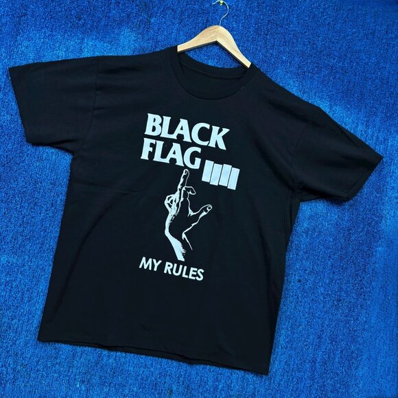 Black Flag My Rules Rock T-Shirt Size Extra Large - Picture 3 of 4
